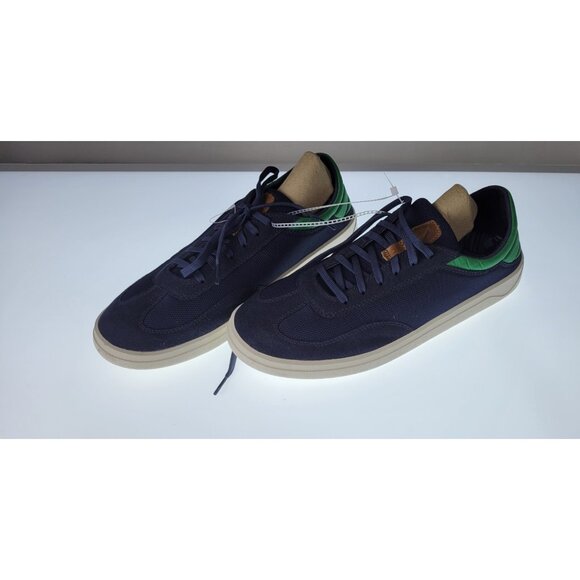 OluKai Punini Men US 10.5 Navy Bamboo Low Top Casual Comfort Sneakers 10514-548Z - Picture 2 of 9